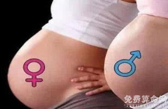 生男生女清宫图源自于清朝，可以推算出孕妇生男孩女孩