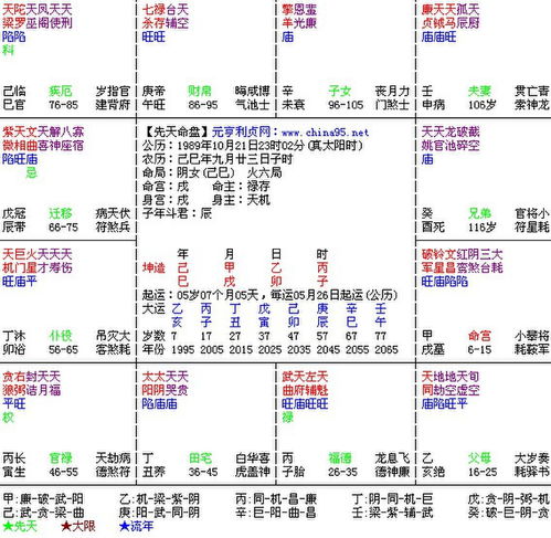 紫微斗数大运命盘怎么看