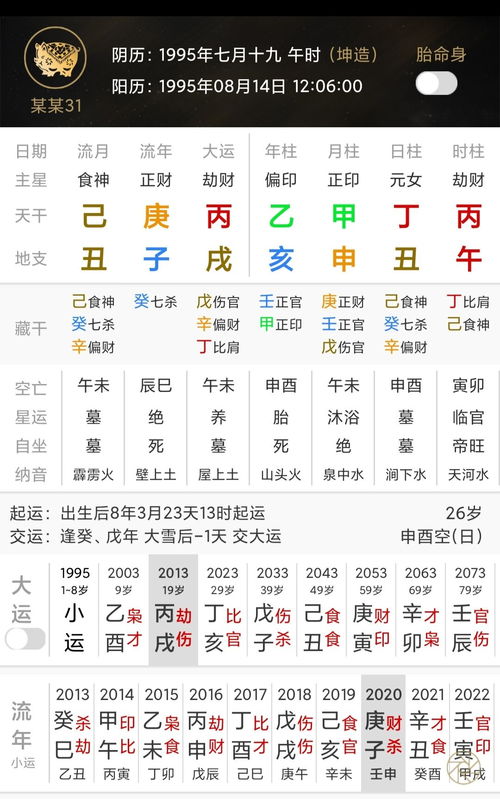 八字透正印偏印